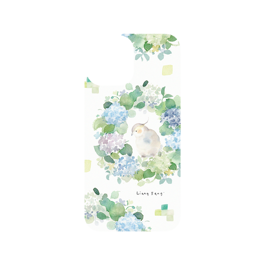 RhinoShield X Liang Feng Clear iPhone 12 Pro Max Case - Hydrangeas