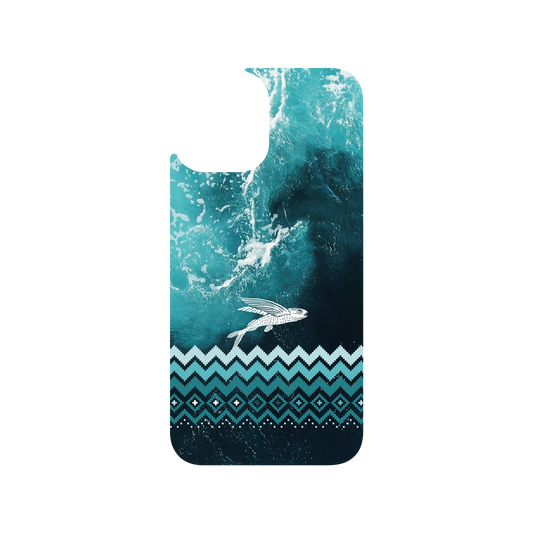 RHINOSHIELD X WasangShow Clear iPhone 12 Pro Max Case - Flying Fish in the Deep Sea