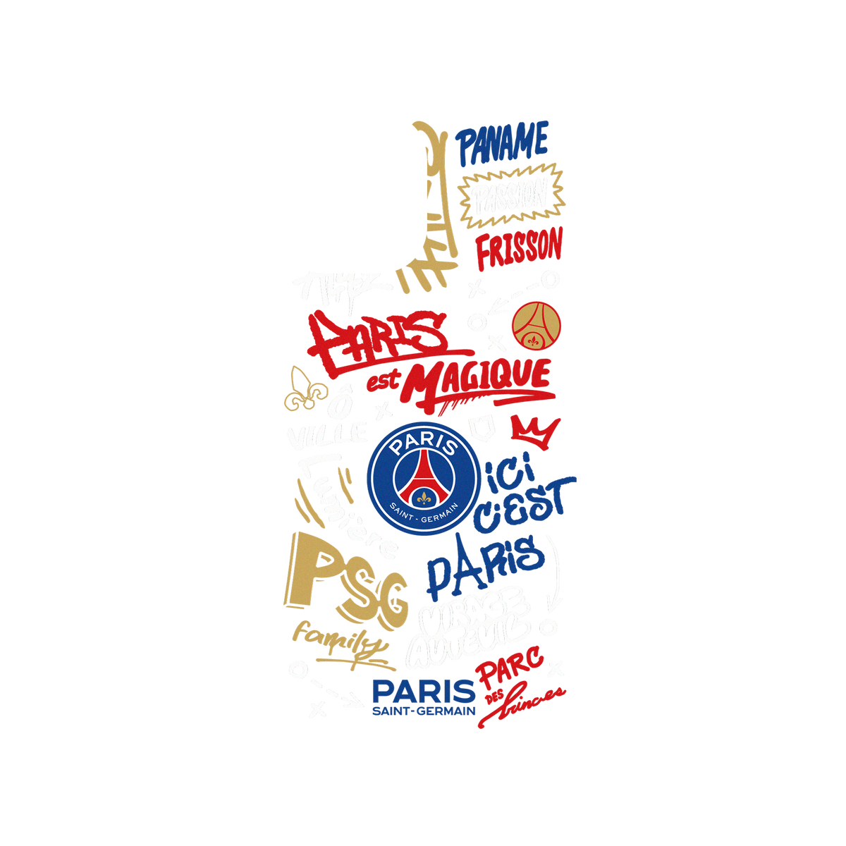 RhinoShield X PSG Clear iPhone 12 Pro Max Case - Paris Saint-Germain - Graffiti