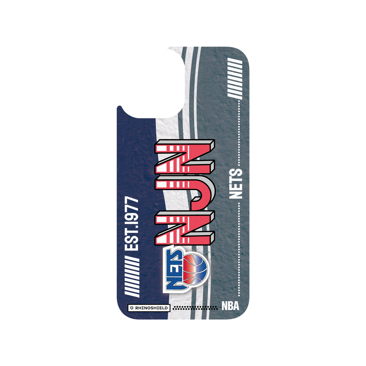 iPhone 12 Pro Max 犀牛盾Clear聯名設計款透明手機殼 NBA - 復古球員卡-紐澤西籃網 New Jersey Nets - Vintage Card