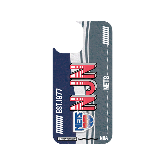 iPhone 12 Pro Max 犀牛盾Clear聯名設計款透明手機殼 NBA - 復古球員卡-紐澤西籃網 New Jersey Nets - Vintage Card