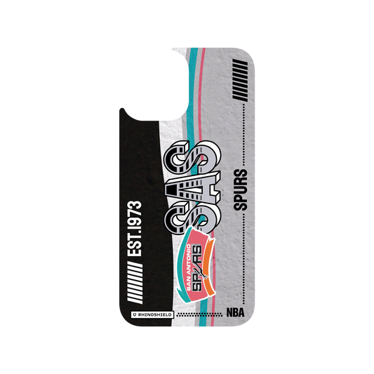 iPhone 12 Pro Max 犀牛盾Clear聯名設計款透明手機殼 NBA - 復古球員卡-聖安東尼奧馬刺 San Antonio Spurs - Vintage Card