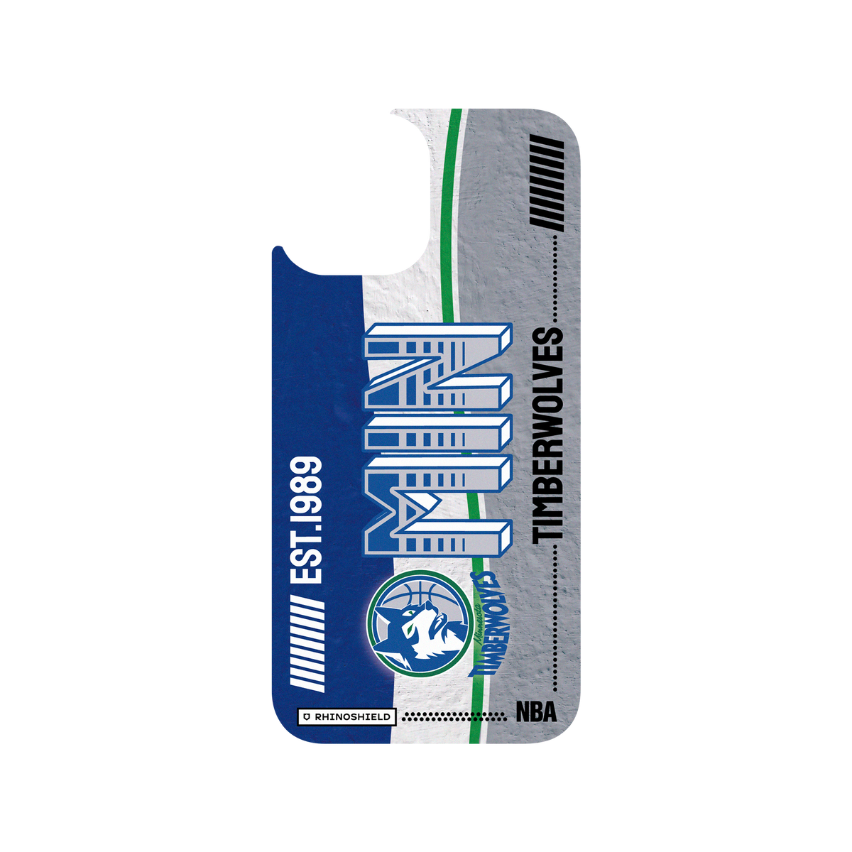 iPhone 12 Pro Max 犀牛盾Clear聯名設計款透明手機殼 NBA - 復古球員卡-明尼蘇達灰狼 Minnesota Timberwolves - Vintage Card