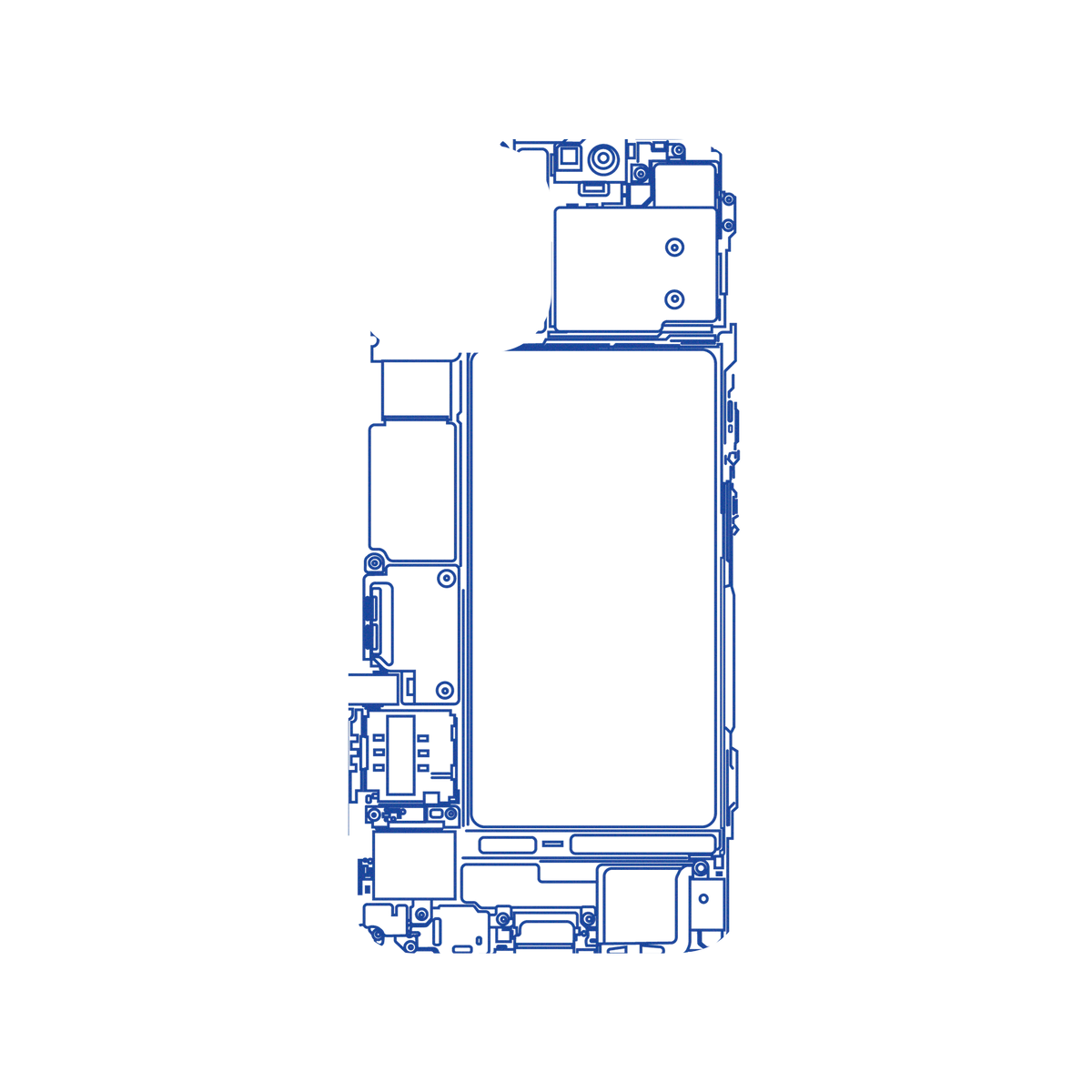 RhinoShield X JOCR Clear iPhone 12 Pro Max Case - Inside an iPhone - Blue