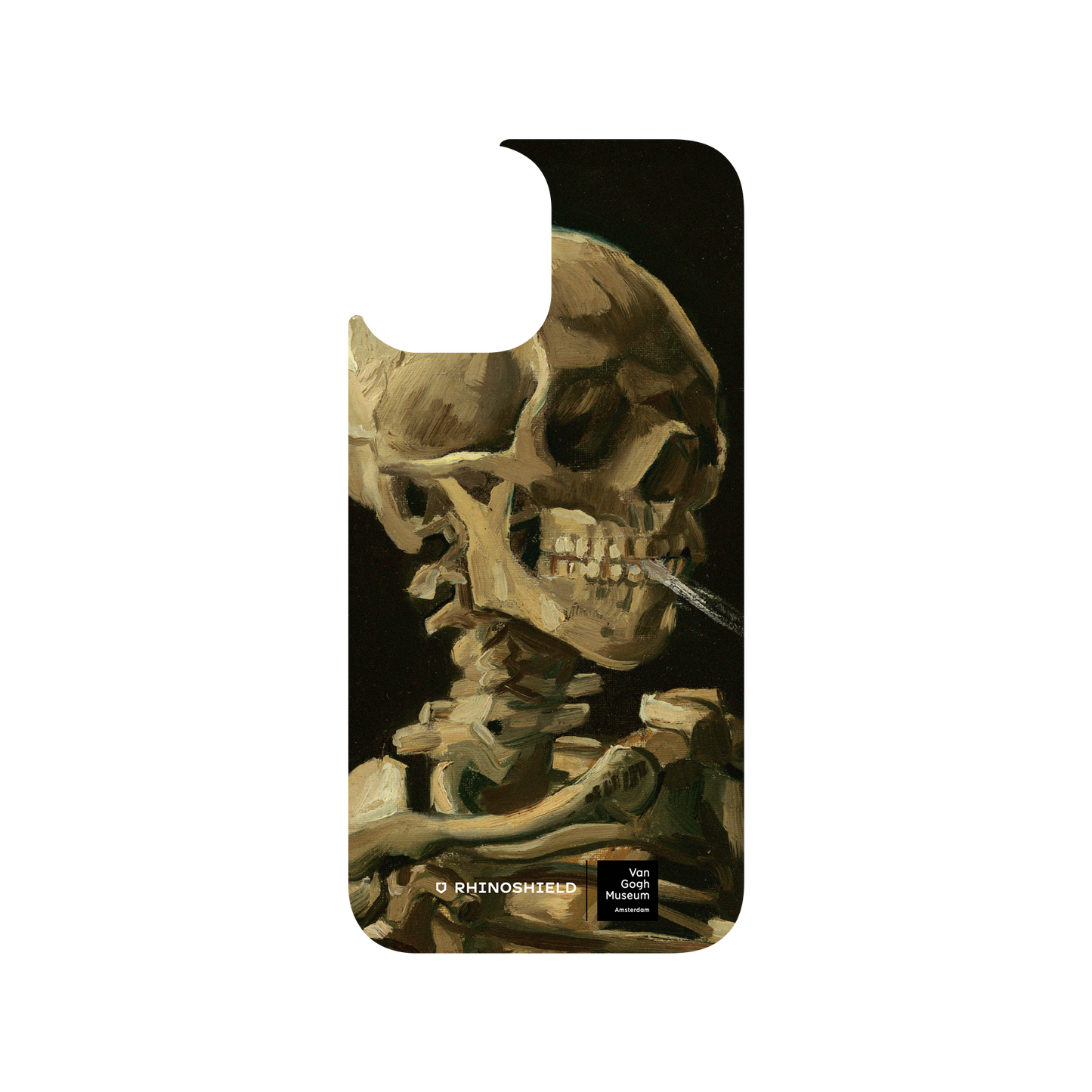 RHINOSHIELD X Van Gogh Museum Clear Case (MagSafe compatible) iPhone 12 Pro Max - Head of a Skeleton with a Burning Cigarette