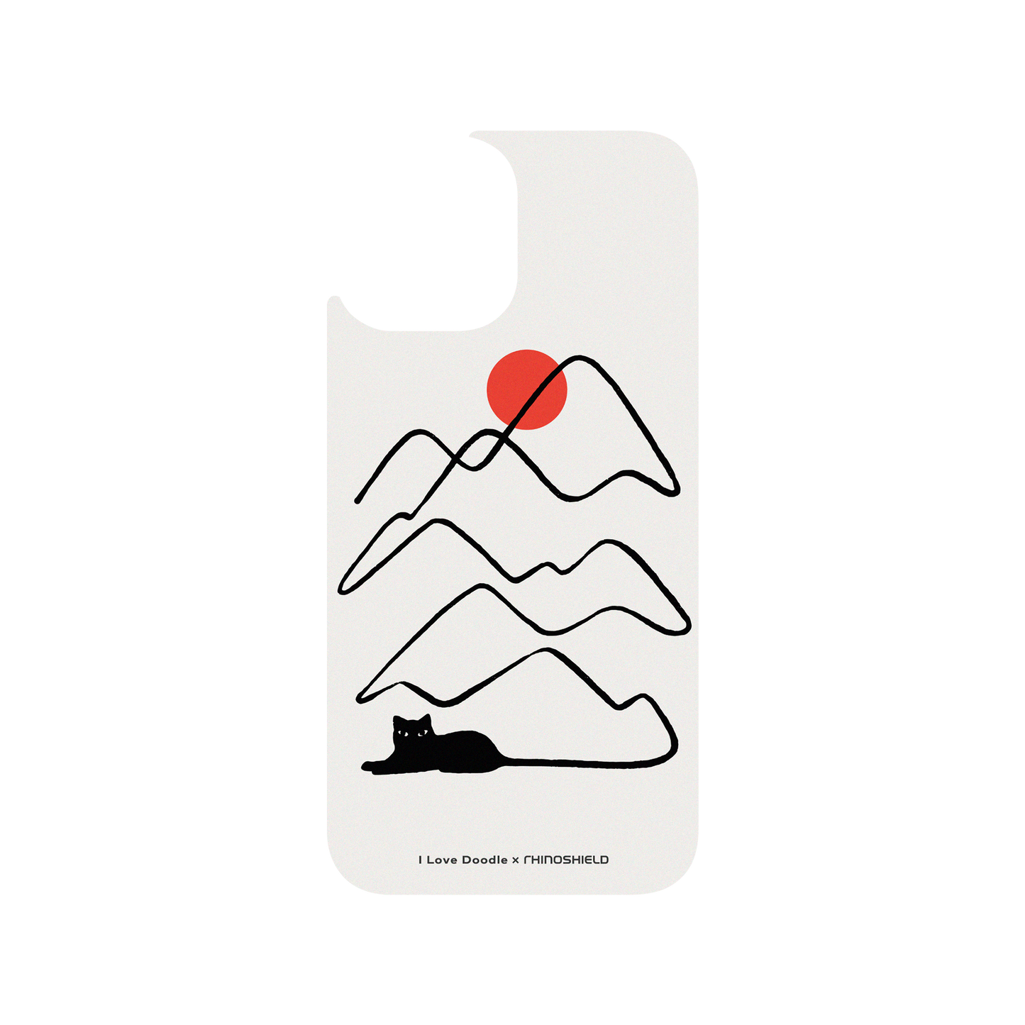 RhinoShield X I Love Doodle Clear iPhone 12 Pro Max Case - Cat Landscape - Tail