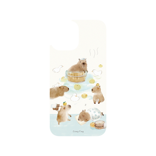 RHINOSHIELD X Liang Feng Clear iPhone 12 Pro Max Case - capybaras