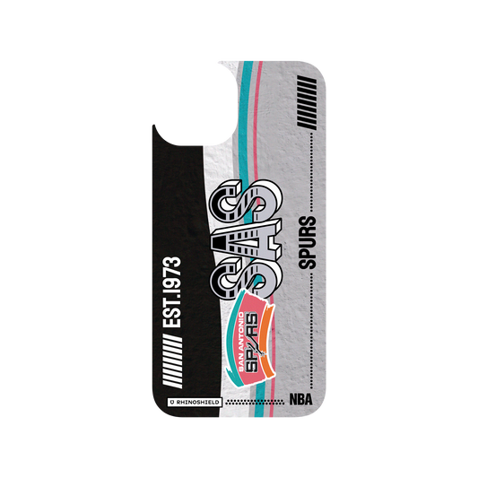 iPhone 13 犀牛盾Clear聯名設計款透明手機殼 NBA - 復古球員卡-聖安東尼奧馬刺 San Antonio Spurs - Vintage Card