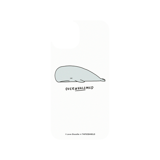 RhinoShield X I Love Doodle Clear iPhone 13 Case - Overwhalemed