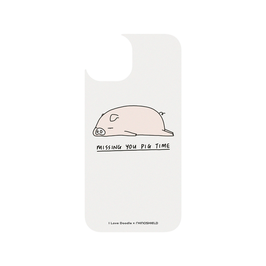 RhinoShield X I Love Doodle Clear iPhone 13 Case - Missing You Pig Time