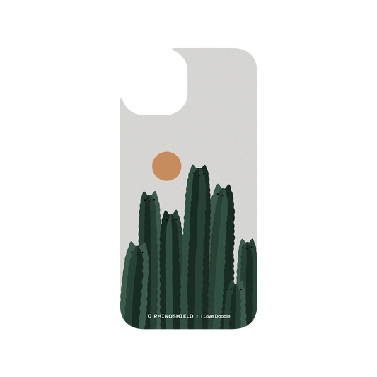RhinoShield X I Love Doodle Clear iPhone 13 Case - Cat and Plant - Cattus