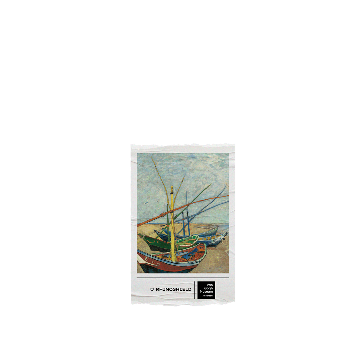 RHINOSHIELD X Van Gogh Museum  Clear iPhone 13 Case - Fishing Boats on the Beach - Ticket