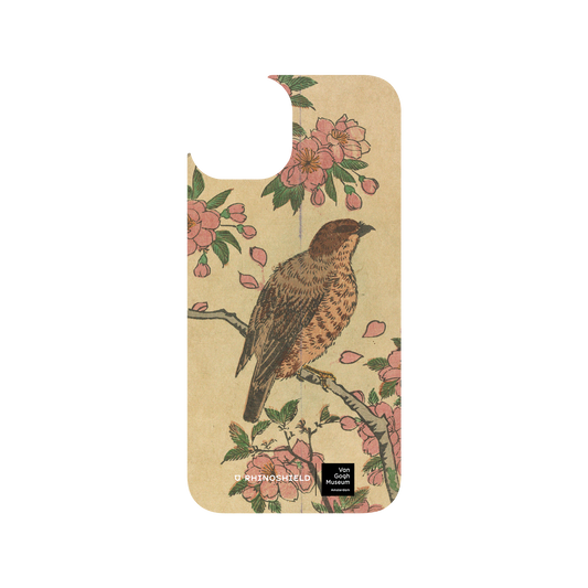 RHINOSHIELD X Van Gogh Museum  Clear iPhone 13 Case - Cherry Blossoms and Shrike - Utagawa Hiroshige III