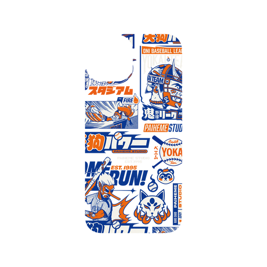 RHINOSHIELD X Paiheme Studio Clear iPhone 13 Case - Yokai Baseball Mix