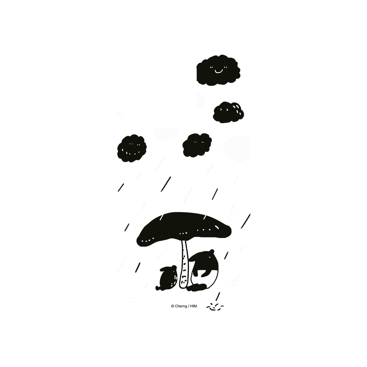 RhinoShield X LAIMO Clear iPhone 13 Pro Case - It's Raining (Transparent)
