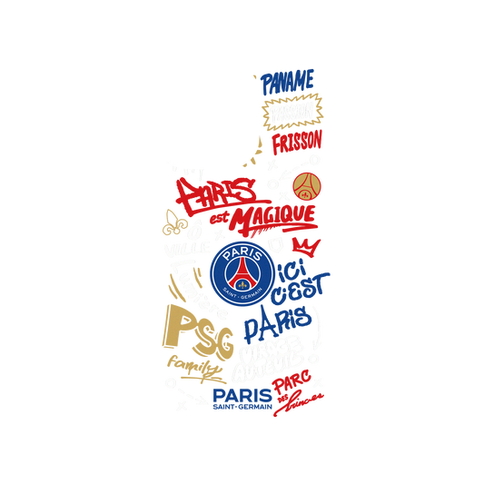 RhinoShield X PSG Clear iPhone 13 Pro Case - Paris Saint-Germain - Graffiti