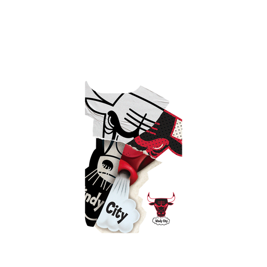 iPhone 13 Pro 犀牛盾Clear聯名設計款透明手機殼 NBA - 拼接系列-芝加哥公牛 Chicago Bulls - Style Mix