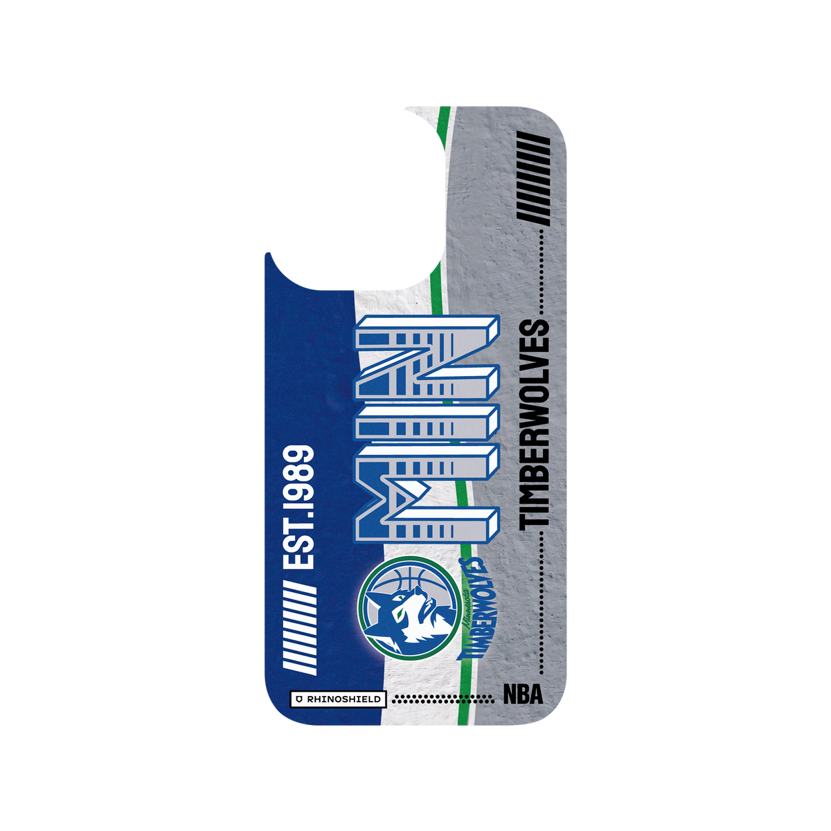 iPhone 13 Pro 犀牛盾Clear聯名設計款透明手機殼 NBA - 復古球員卡-明尼蘇達灰狼 Minnesota Timberwolves - Vintage Card