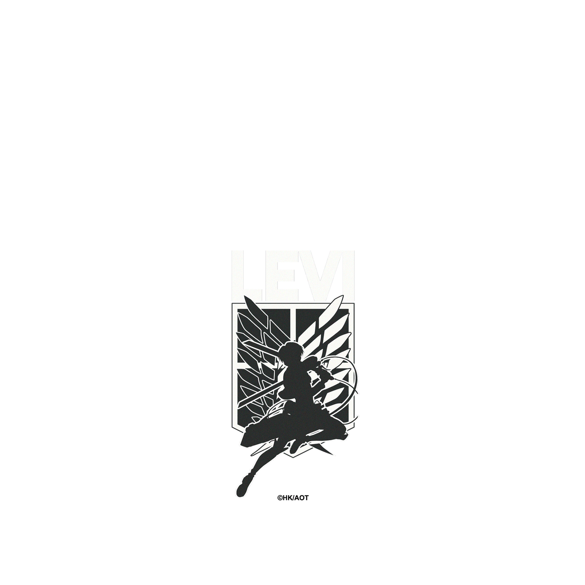 RhinoShield X Attack on Titan Clear iPhone 13 Pro Case - Levi - Silhouette