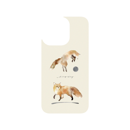 RHINOSHIELD X Liang Feng Clear iPhone 13 Pro Case - foxes