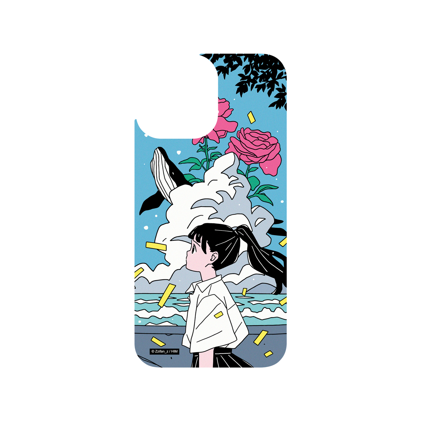 iPhone 13 Pro Max 犀牛盾Clear Case (MagSafe 兼容)聯名設計款透明手機殼 Zzifan_z - 鯨魚
