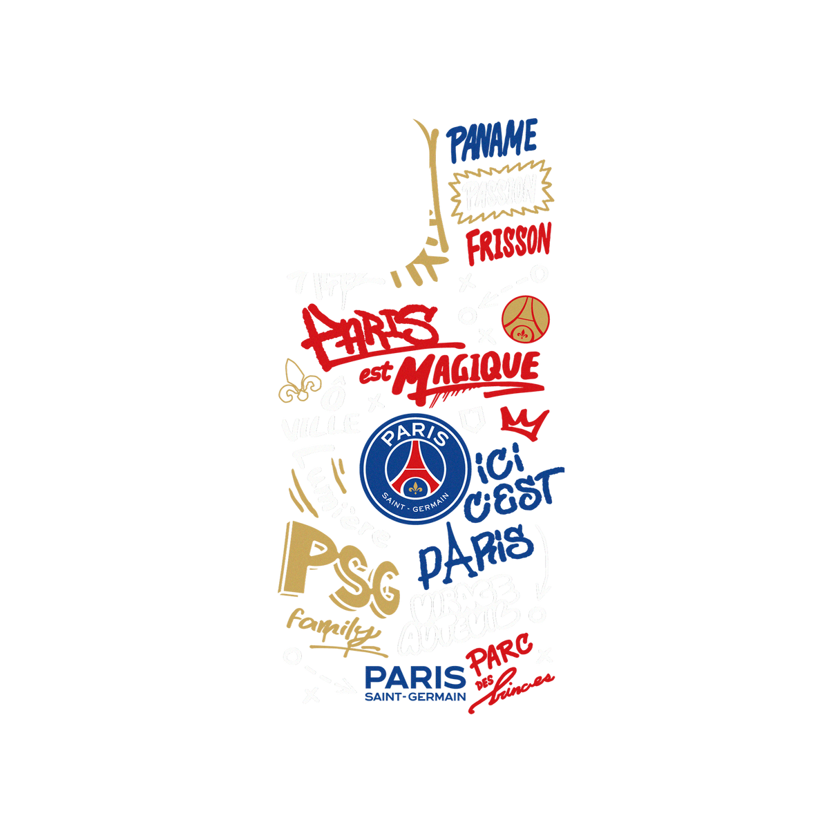 RhinoShield X PSG Clear iPhone 13 Pro Max Case - Paris Saint-Germain - Graffiti