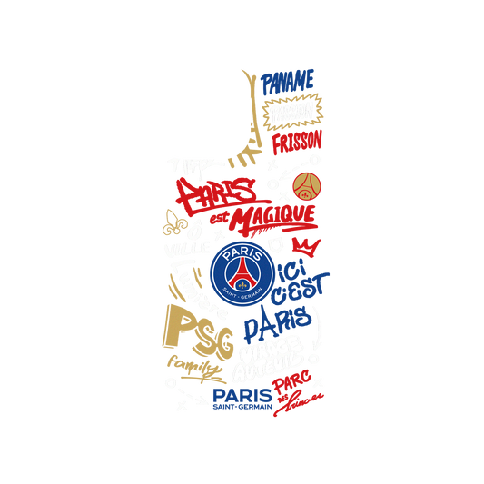 RhinoShield X PSG Clear iPhone 13 Pro Max Case - Paris Saint-Germain - Graffiti
