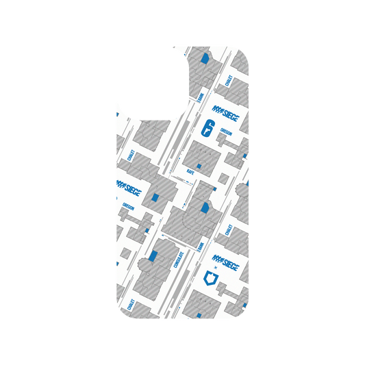 RhinoShield X 6: Siege Clear iPhone 13 Pro Max Case - Map - Blue