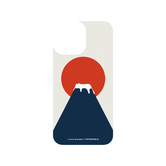 RhinoShield X I Love Doodle Clear iPhone 13 Pro Max Case - Cat Landscape - Fuji