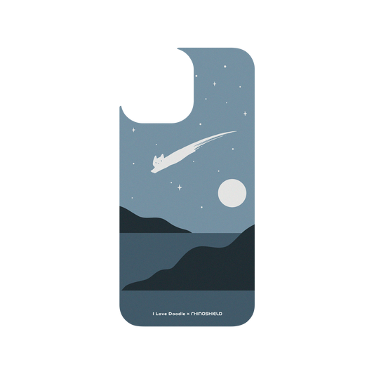 RhinoShield X I Love Doodle Clear iPhone 13 Pro Max Case - Cat Landscape - Meteor