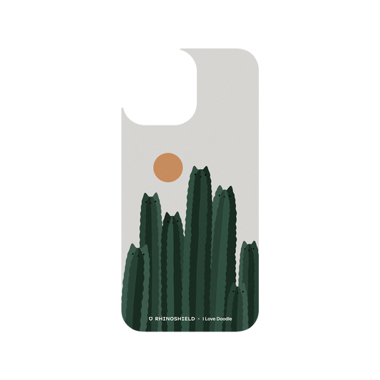 RhinoShield X I Love Doodle Clear iPhone 13 Pro Max Case - Cat and Plant - Cattus