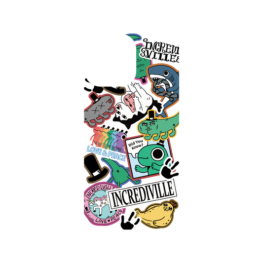RhinoShield X Incrediville Clear iPhone 13 Pro Max Case - Odd Sticker Album