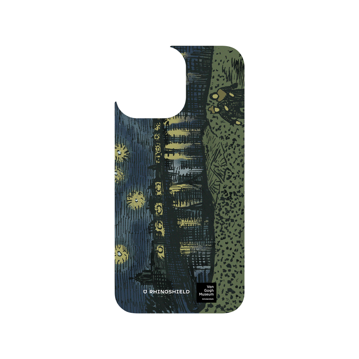 RHINOSHIELD X Van Gogh Museum  Clear iPhone 13 Pro Max Case - Sketch of Starry Night Over the Rhône - Recolored by RHINOSHIELD