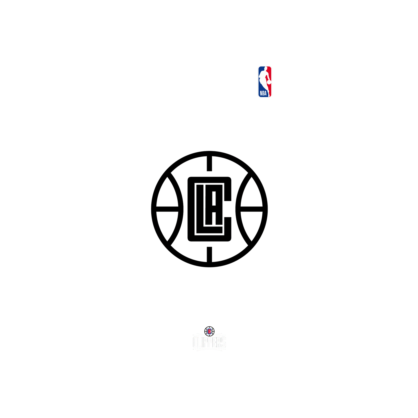 RHINOSHIELD X NBA Clear Case (MagSafe compatible) iPhone 14 Plus - L.A. Clippers B&W - Light