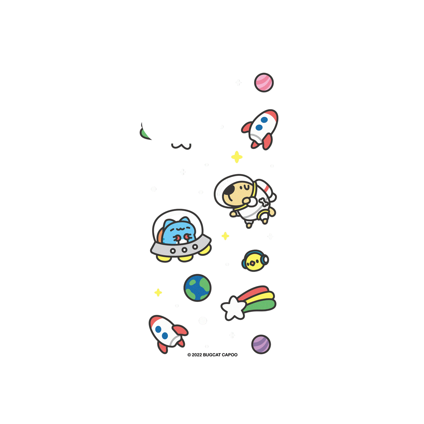 RhinoShield X BUGCAT CAPOO JellyTint iPhone 14 Pro Max Case - Capoos Space Adventures