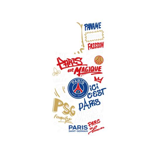 RhinoShield X PSG JellyTint iPhone 14 Pro Max Case - Paris Saint-Germain - Graffiti
