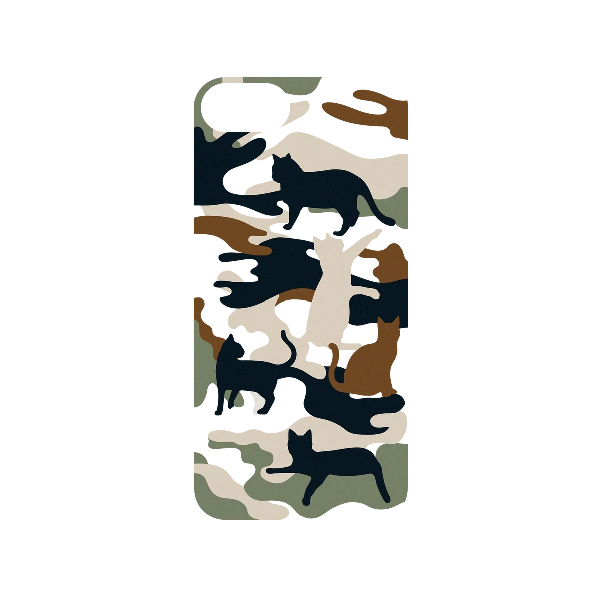 RHINOSHIELD SolidSuit iPhone 8 Case: Original Designs - Cat Woodland Black Camo