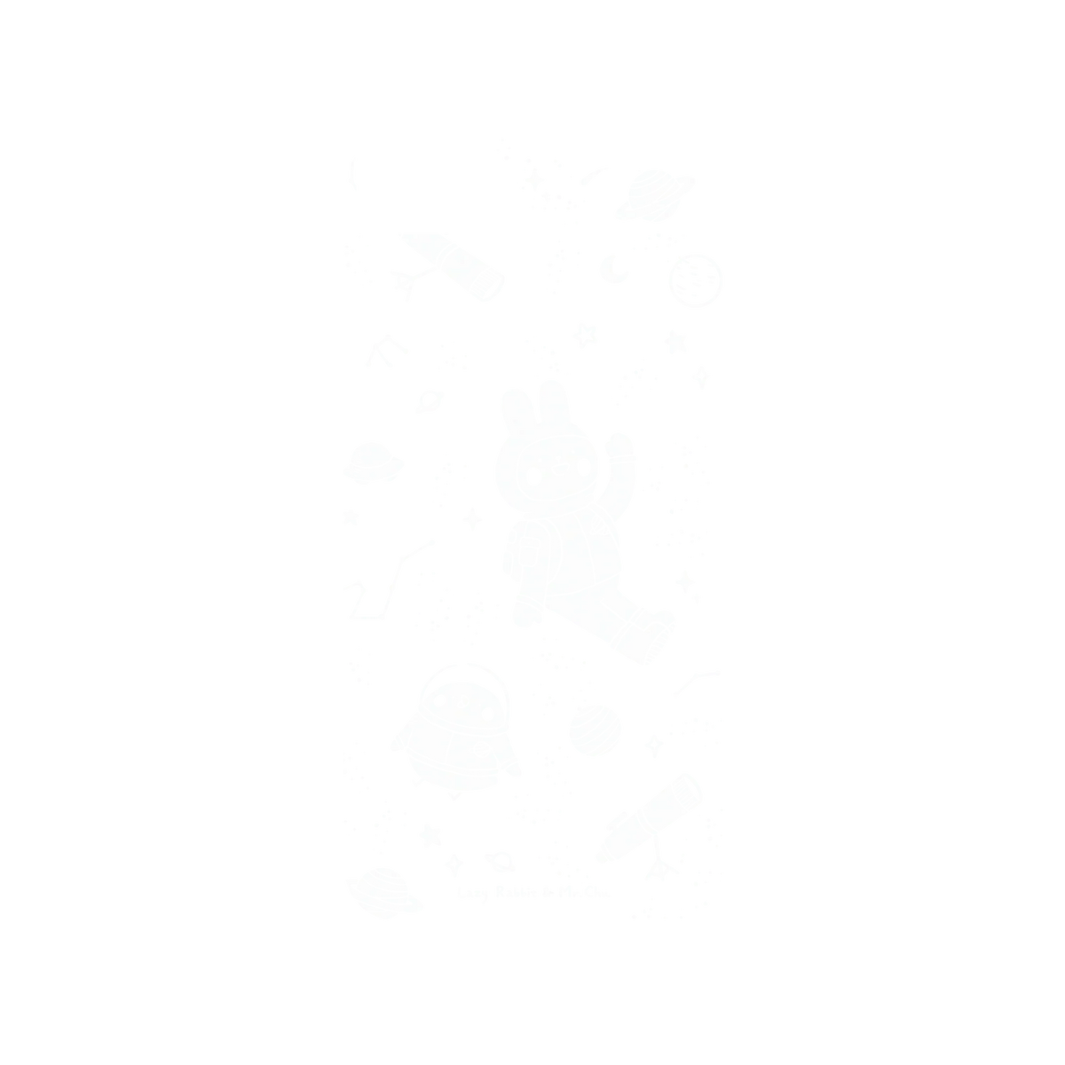 iPhone 8 犀牛盾SolidSuit聯名設計款防摔背蓋手機殼 懶散兔與啾先生 - outerspace