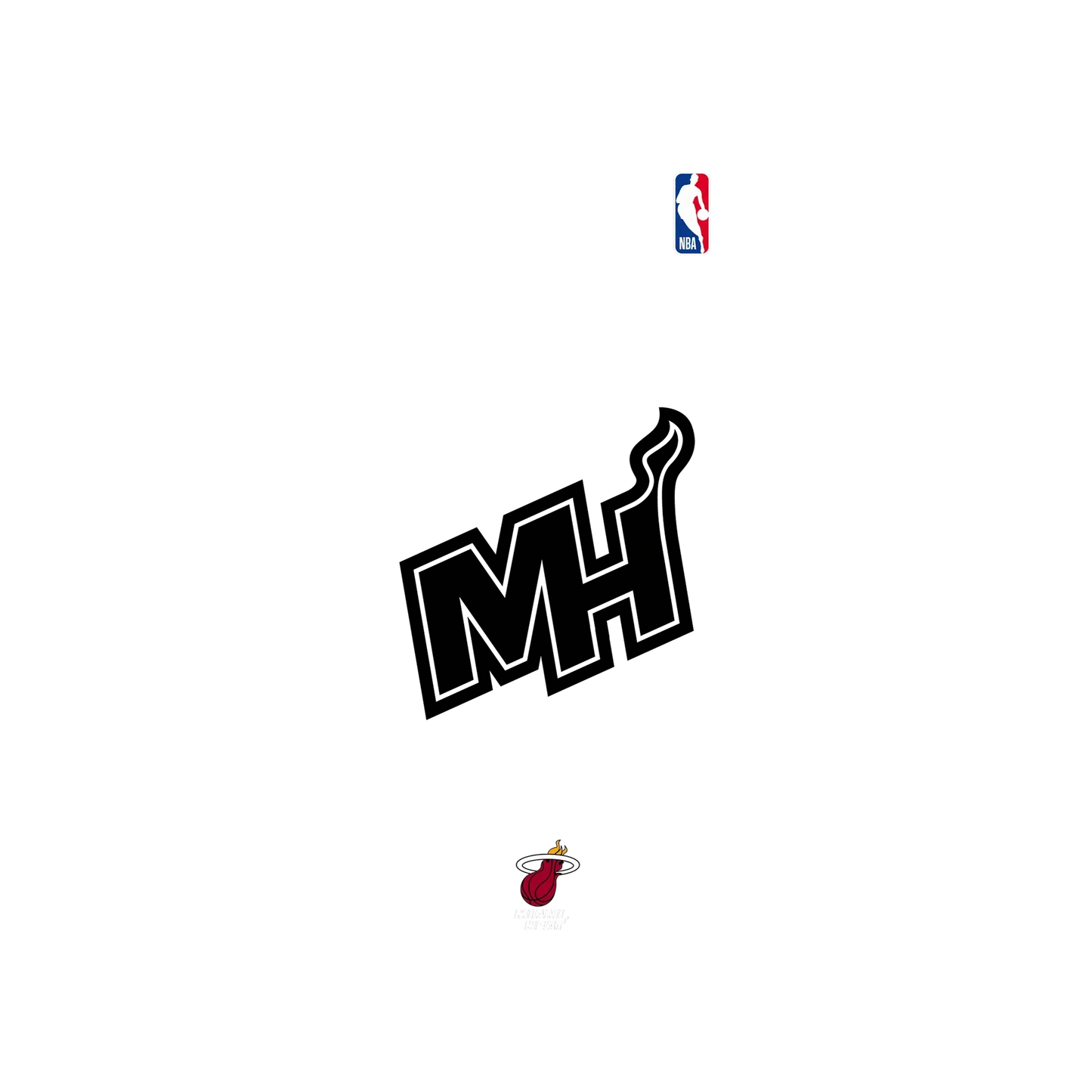 RHINOSHIELD X NBA SolidSuit iPhone SE (3rd generation) Case - Miami Heat B&W - Light