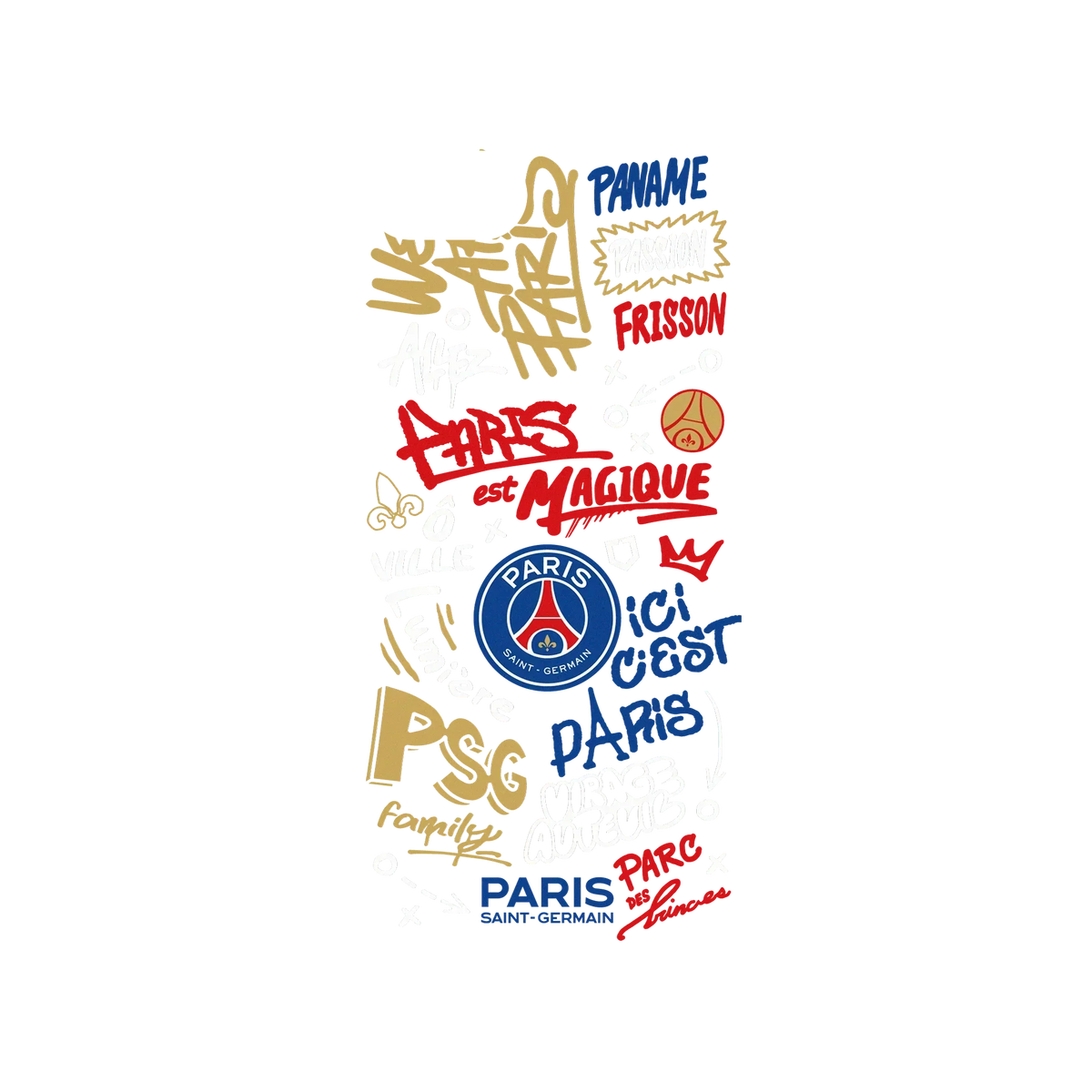 RHINOSHIELD X PSG SolidSuit iPhone SE (2nd generation) Case - Paris Saint-Germain - Graffiti