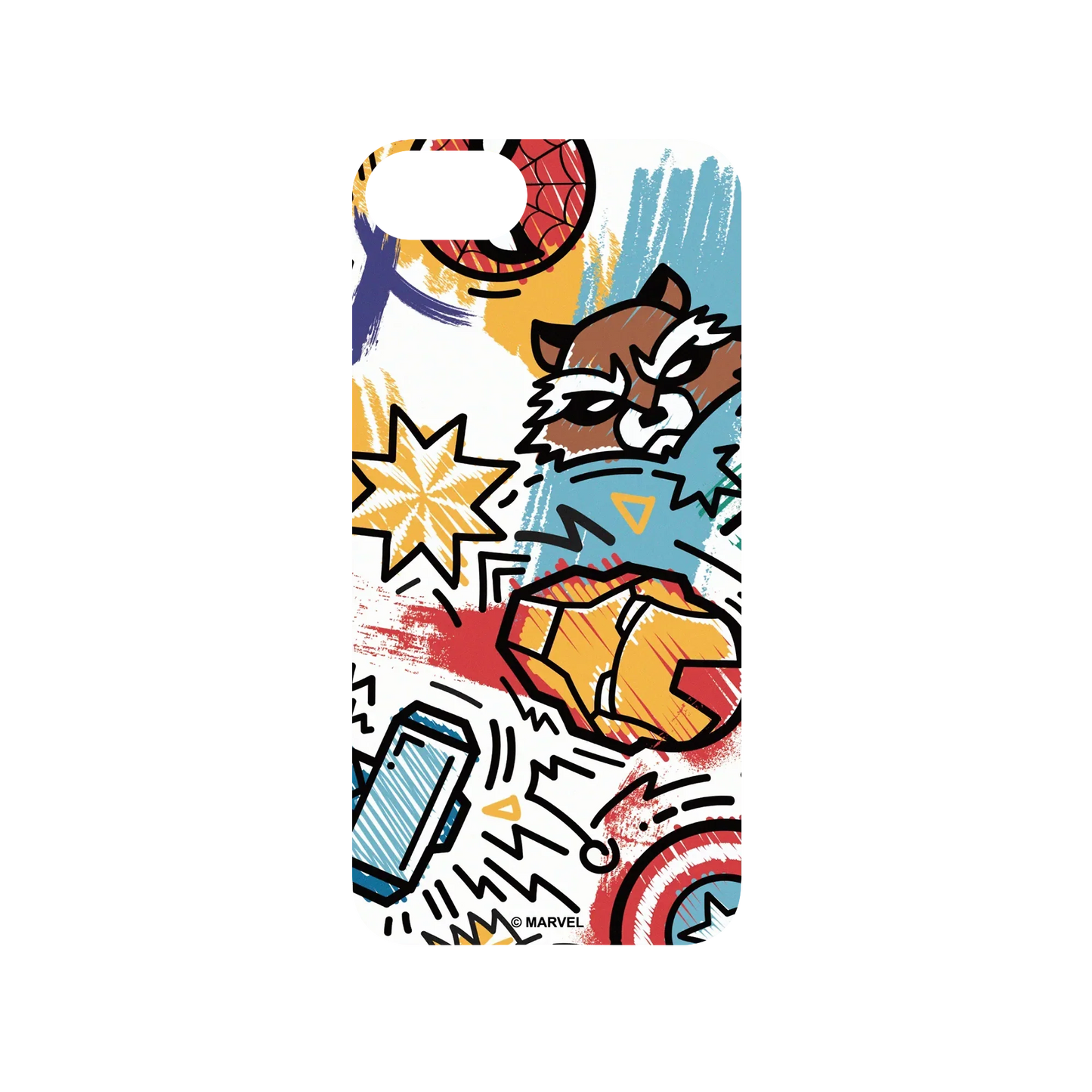 iPhone SE (第3代) 犀牛盾SolidSuit防摔背蓋手機殼 Marvel 漫威 - 漫威英雄-復仇者聯盟-卡通風格