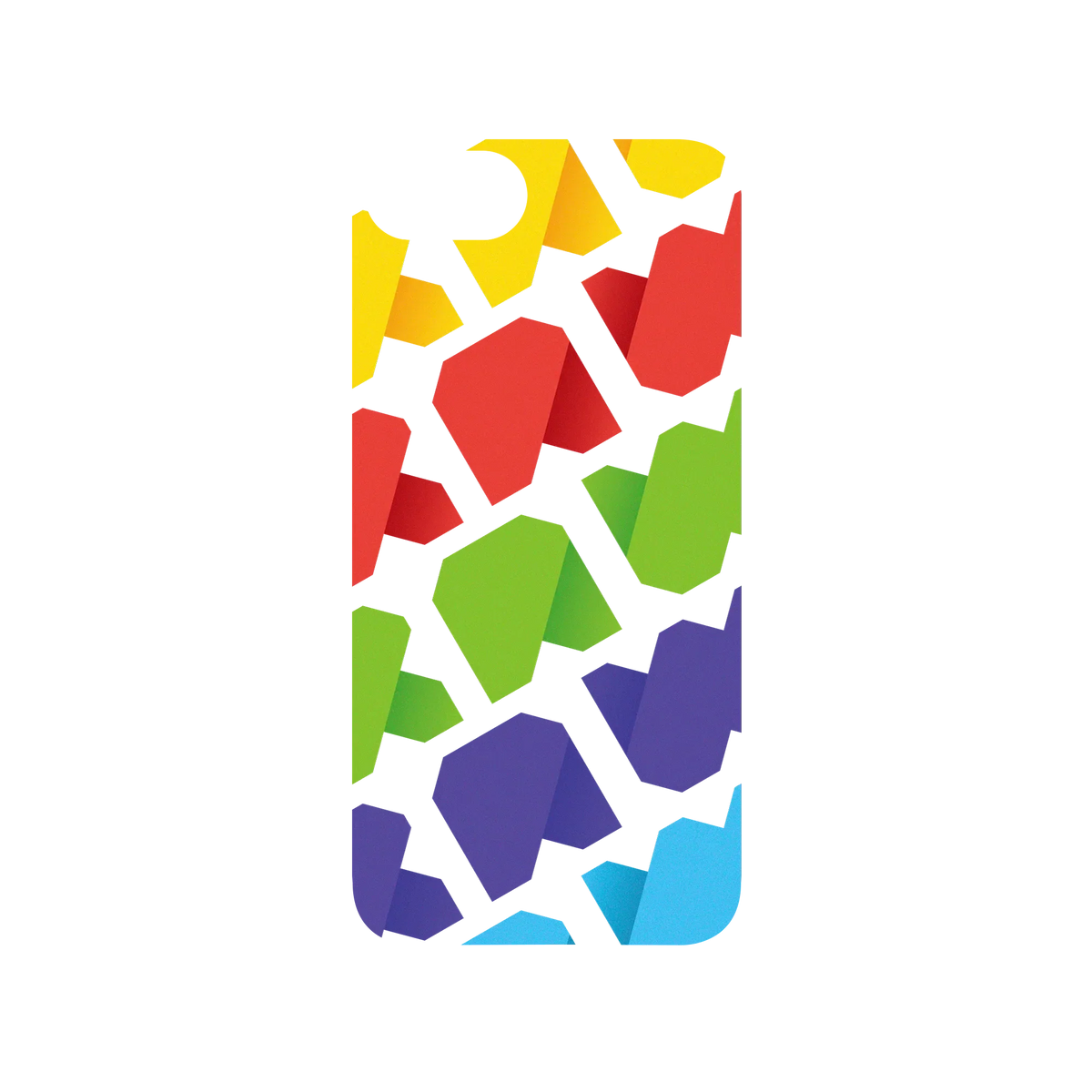 RHINOSHIELD X JOCR SolidSuit iPhone 8 Case - Raw Rainbow Pattern Big