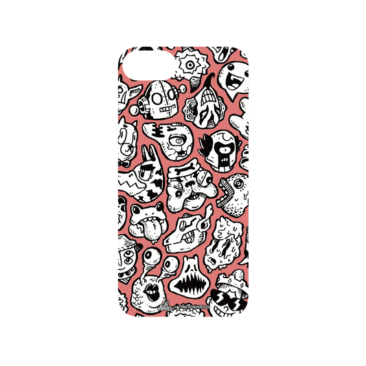 RHINOSHIELD X Lei Melendres SolidSuit iPhone 8 Case - Puzzle Heads Red