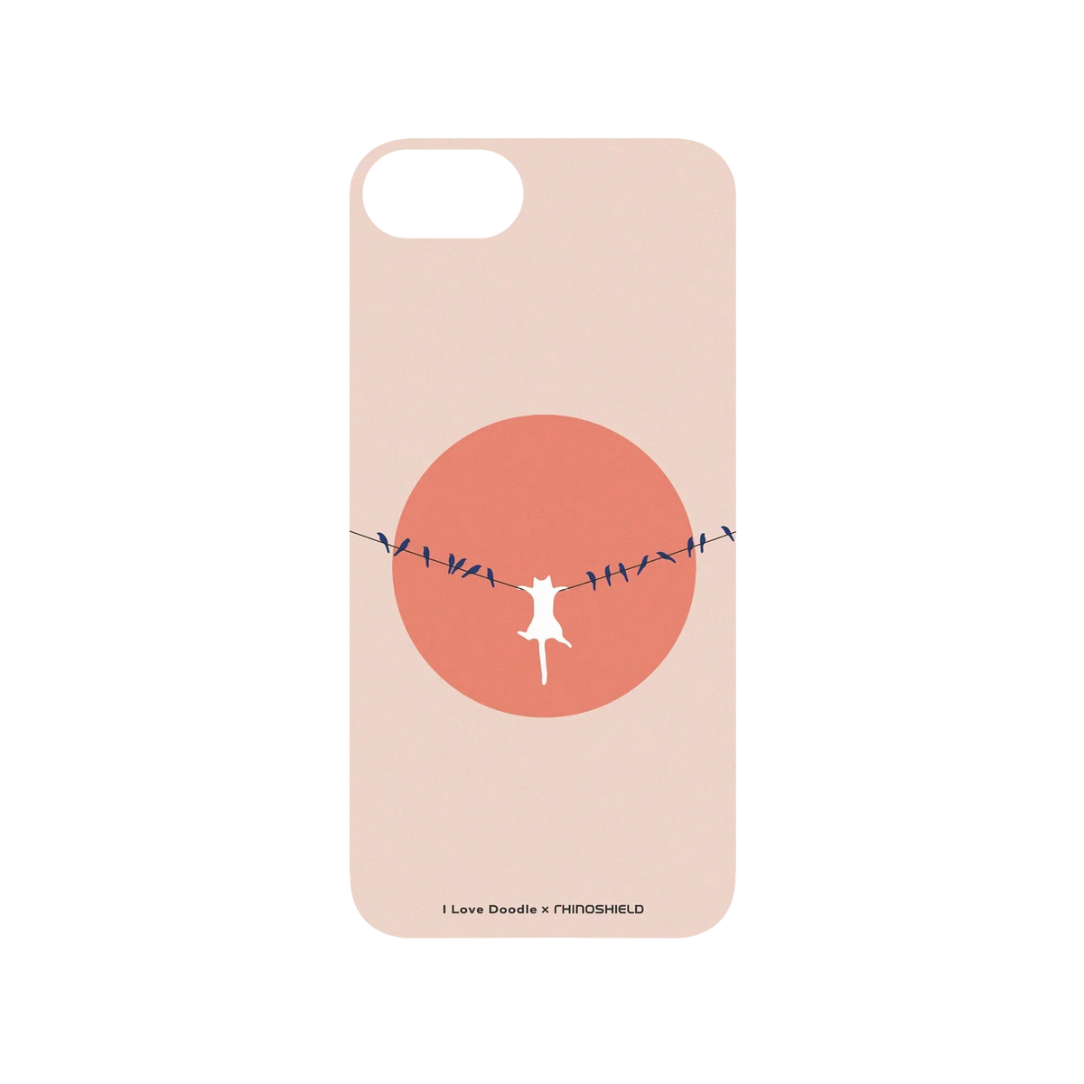 RHINOSHIELD X I Love Doodle SolidSuit iPhone 7 Case - Cat Landscape - Chilling Out