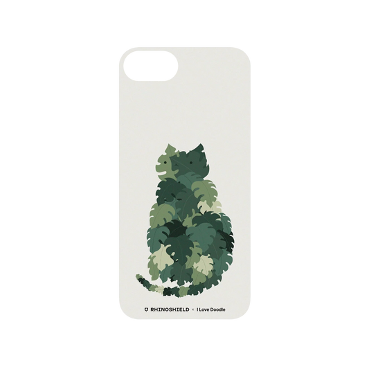 RHINOSHIELD X I Love Doodle SolidSuit iPhone 8 Case - Cat and Plant - Meowstera