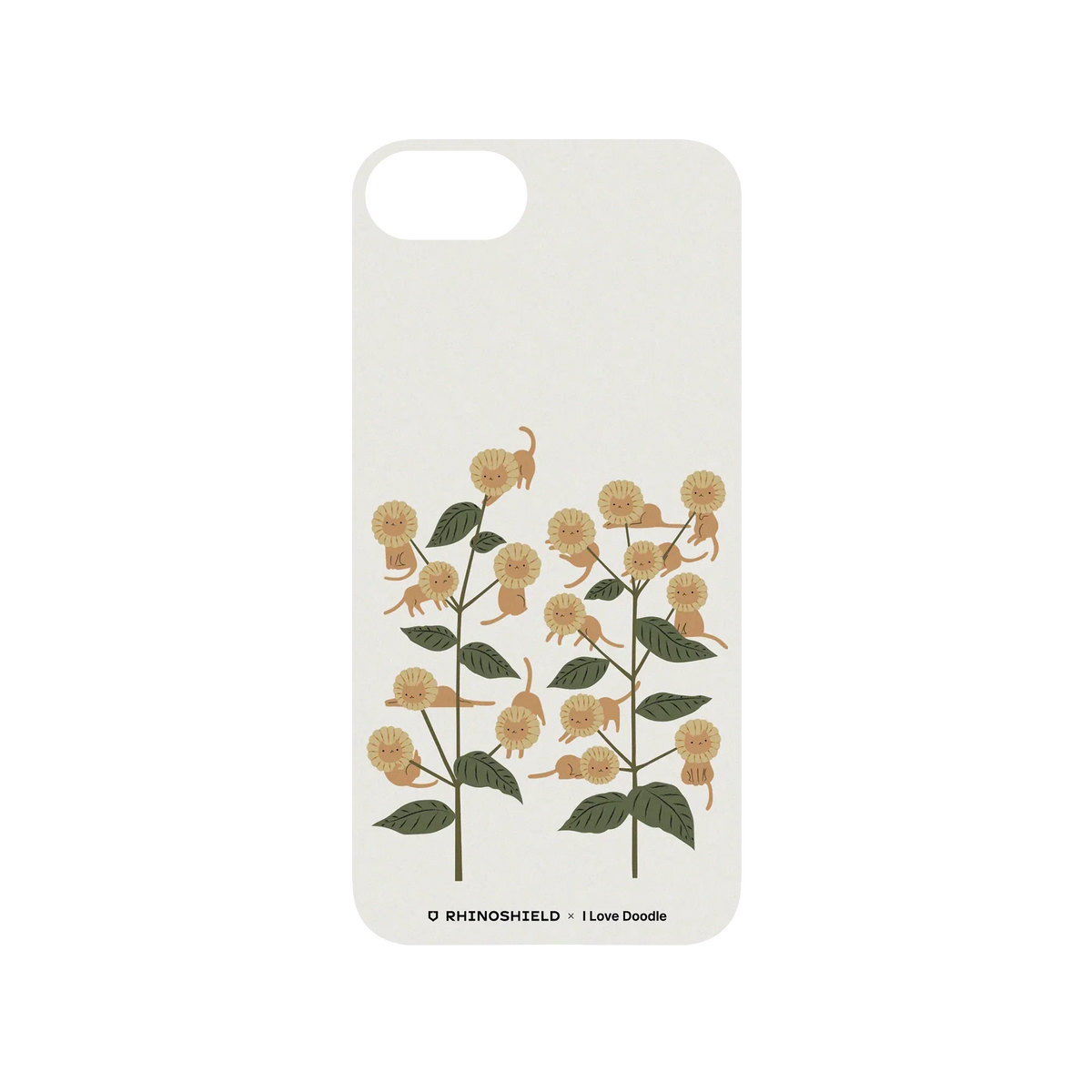 RHINOSHIELD X I Love Doodle SolidSuit iPhone 7 Case - Cat and Plant - Catmouflage