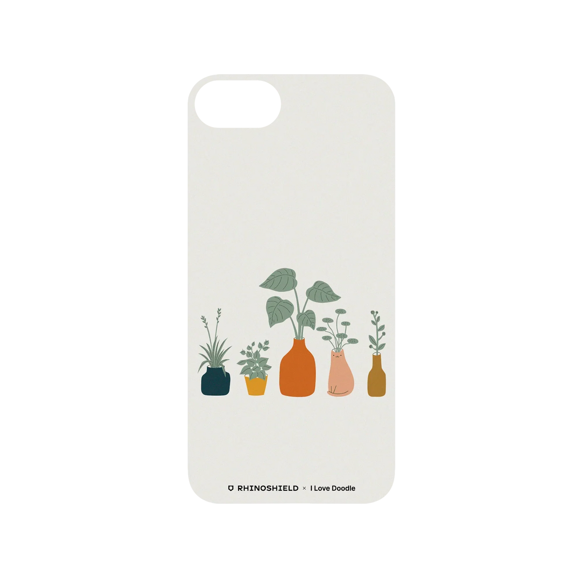 RHINOSHIELD X I Love Doodle SolidSuit iPhone 8 Case - Cat and Plant - Vase