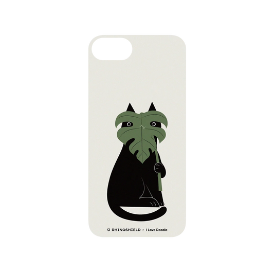 RHINOSHIELD X I Love Doodle SolidSuit iPhone 7 Case - Cat and Plant - Monstera