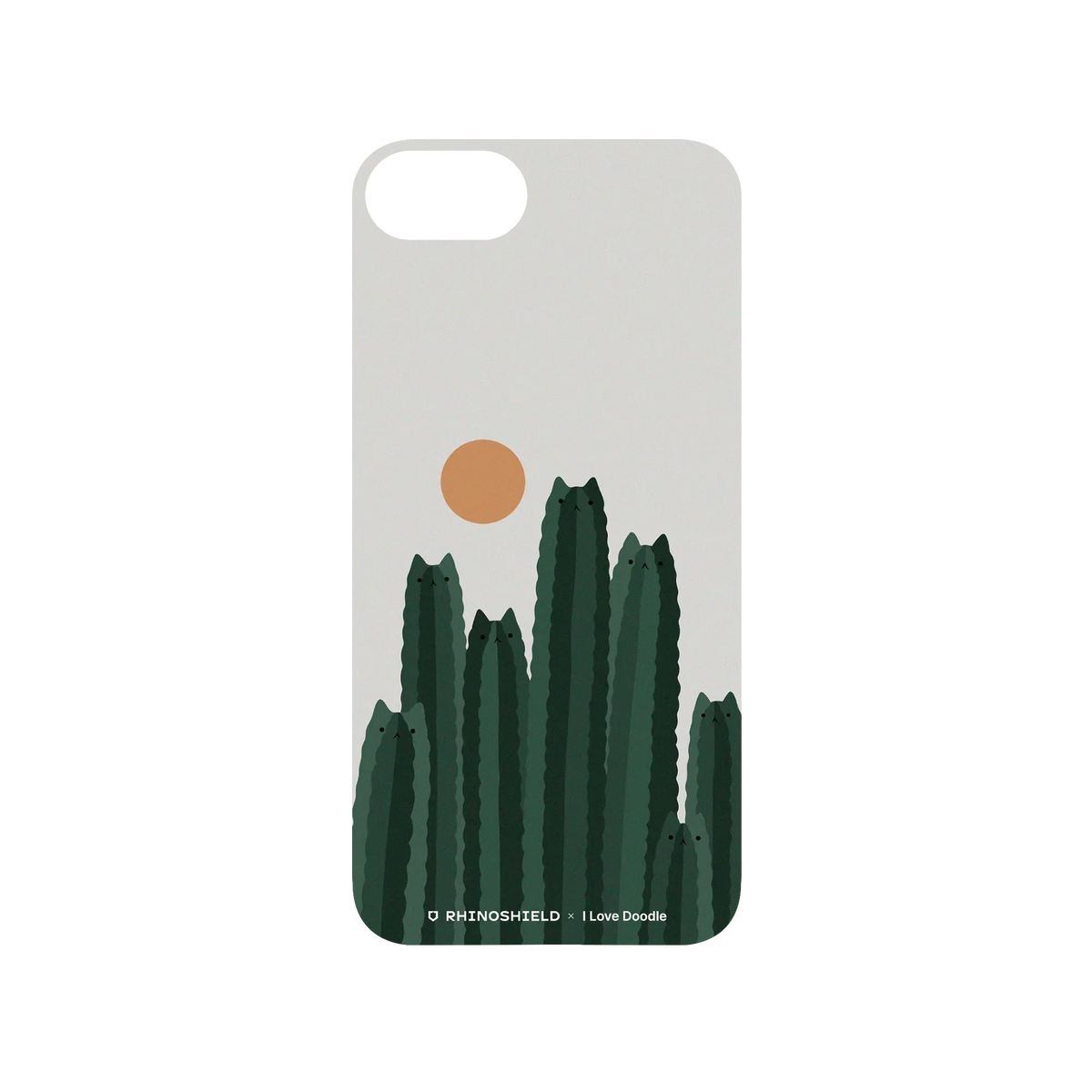 RHINOSHIELD X I Love Doodle SolidSuit iPhone 8 Case - Cat and Plant - Cattus