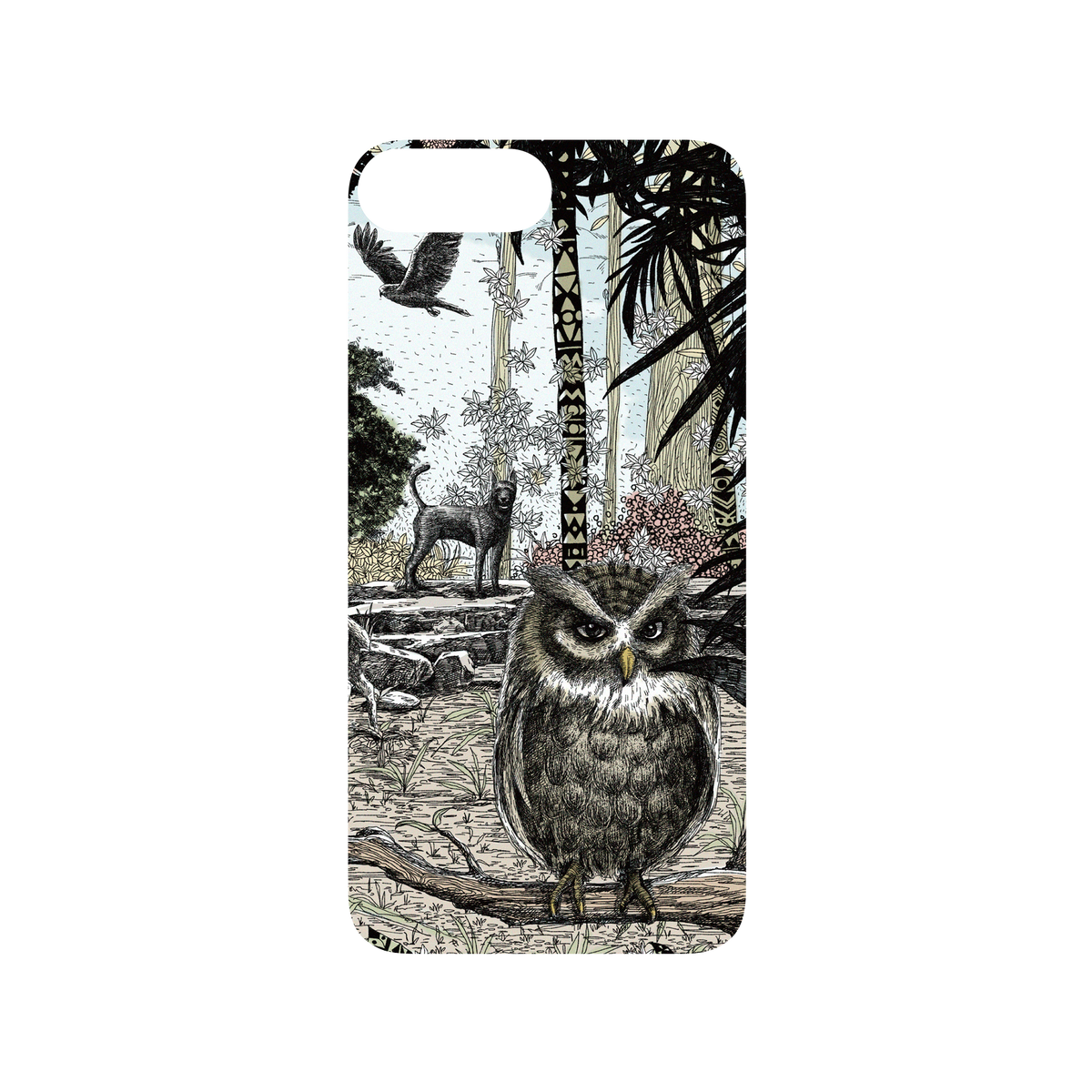 RhinoShield X WasangShow SolidSuit iPhone 8 Plus Case - Guarding The Forest - Owl
